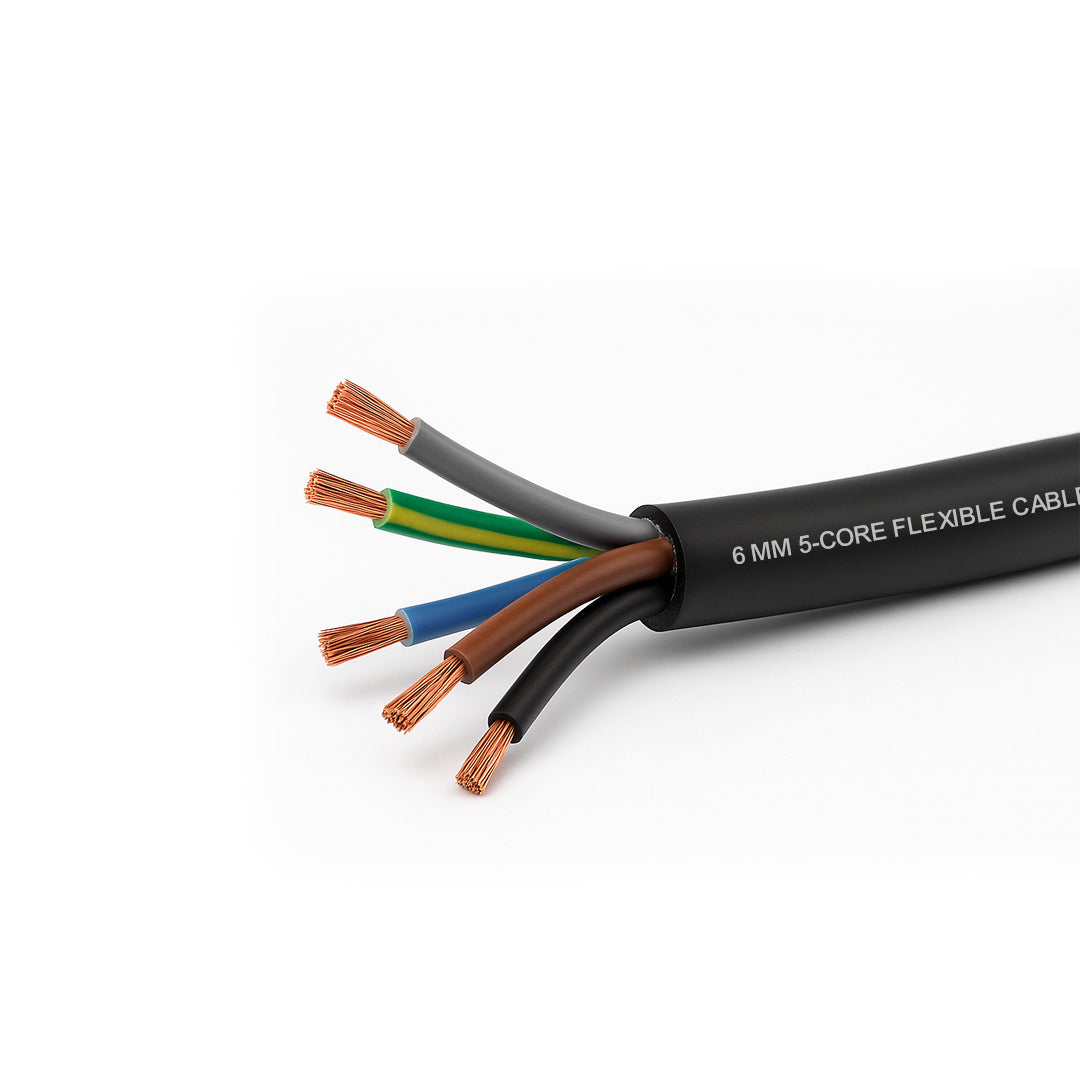 Flexible 5 Core Cable 6mm (per mtr)