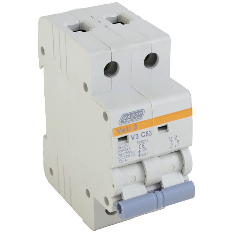 Double pole MCB 63 / 100 A