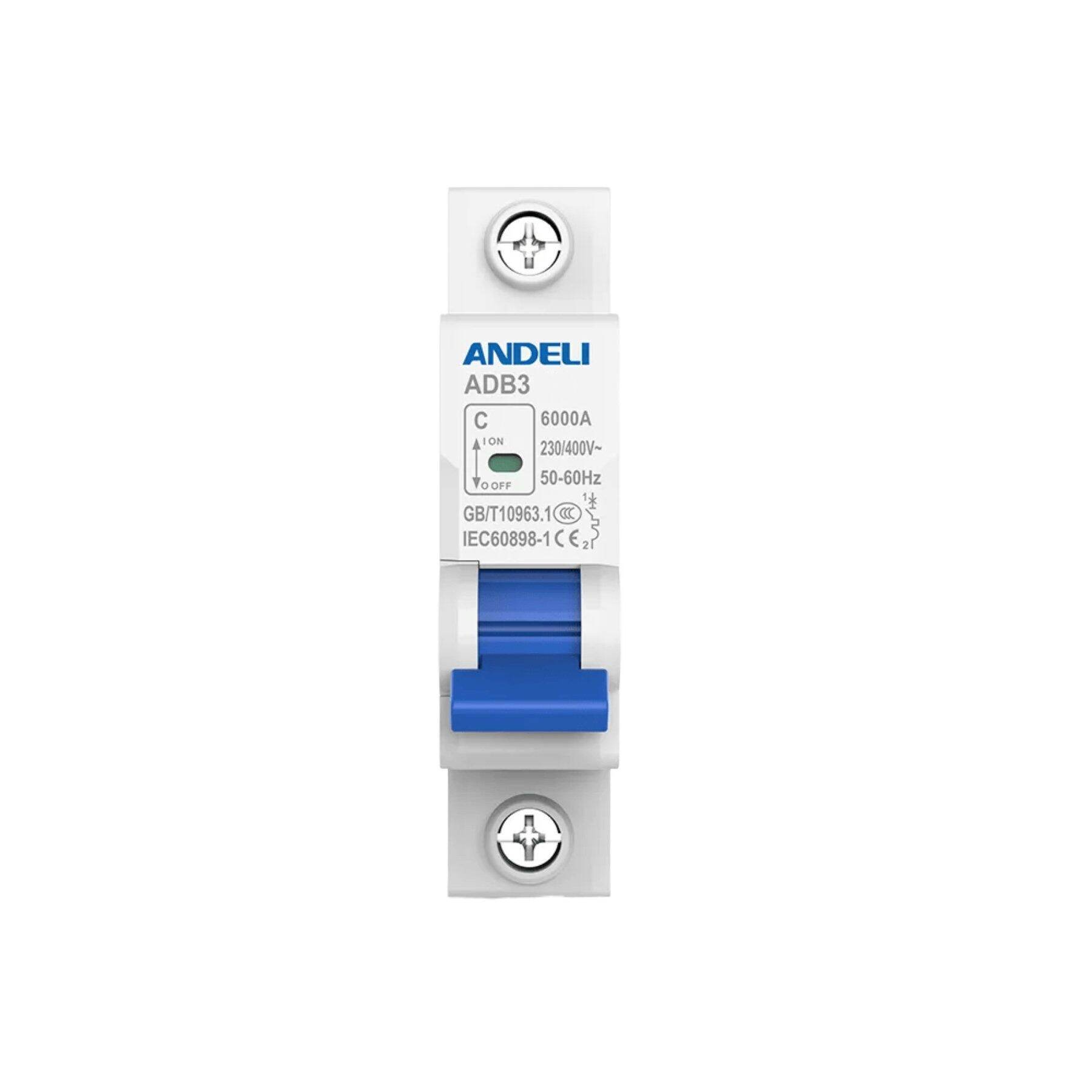 Single Pole MCB Andeli 6 / 10 / 16 / 20 / 32 A